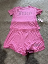 Juicy Couture 2pc Forever Pink Studded Sleep/Loungewear Set. Sz L. NWT