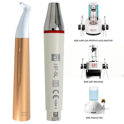 EMS AIRFLOW MAX GBT Air Polisher / PIEZON LED Ultrasonic Handpiece Piezo Tips