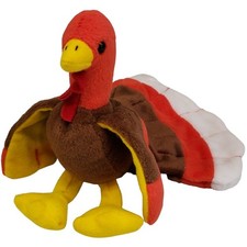 Gobbles Turkey Vintage Ty Beanie Babies Thanksgiving Turkey Plush