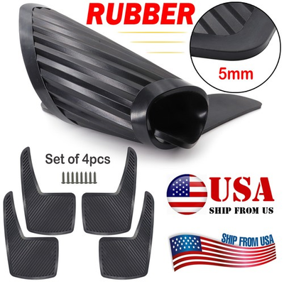 #ad #ad 4pc Universal Thicker Mud Flaps Car Pickup Van Truck UTV ATV Splash Guard Rubber $18.99
