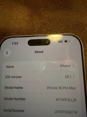 Apple iPhone 16 Pro Max - 1 TB - White Titanium (Unlocked) for