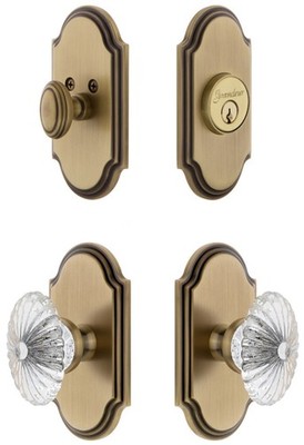 Grandeur ARCBUR_SP_ESET_234 Arc Solid Brass Single Cylinder Keyed - Brass
