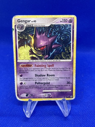 2008 Pokemon Stormfront Gengar 18/100 Regular Rare DMG/DESTROYED