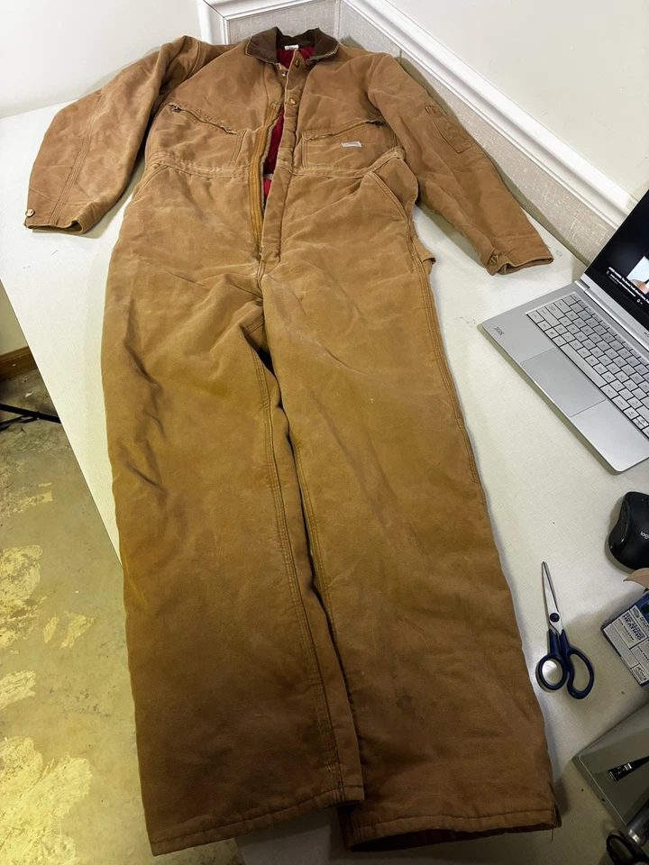 Комбинезон мужской Carhartt Duck коричневый стеганый утепленный комбинезон средний стандартный - Изображение 2 из 4