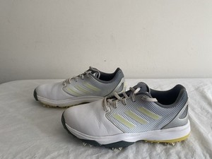 Women’s Girls Adidas Golf Shoes Size 5 B Leather Bounce EUC