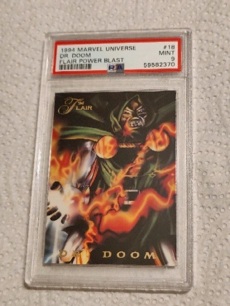 Dr. Doom  PSA 9 MINT 1994 Flair Marvel Universe Power Blast #18 (Population 85)