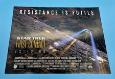 Original 1996 Star Trek First Contact Film Cinema Lobby A3 Preview Movie Poster