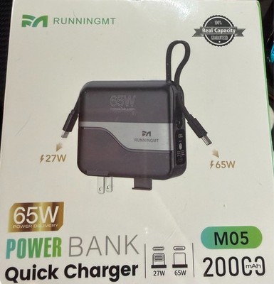 RUNNINGMT M05 POWER BANK QUICK CHARGER 65W 20000mAh - NEW/SEALED