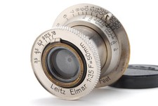 Nickel Almost MINT Leica Leitz Elmar 5cm 50mm f/3.5 Lens L39 Ltm Screw Mount