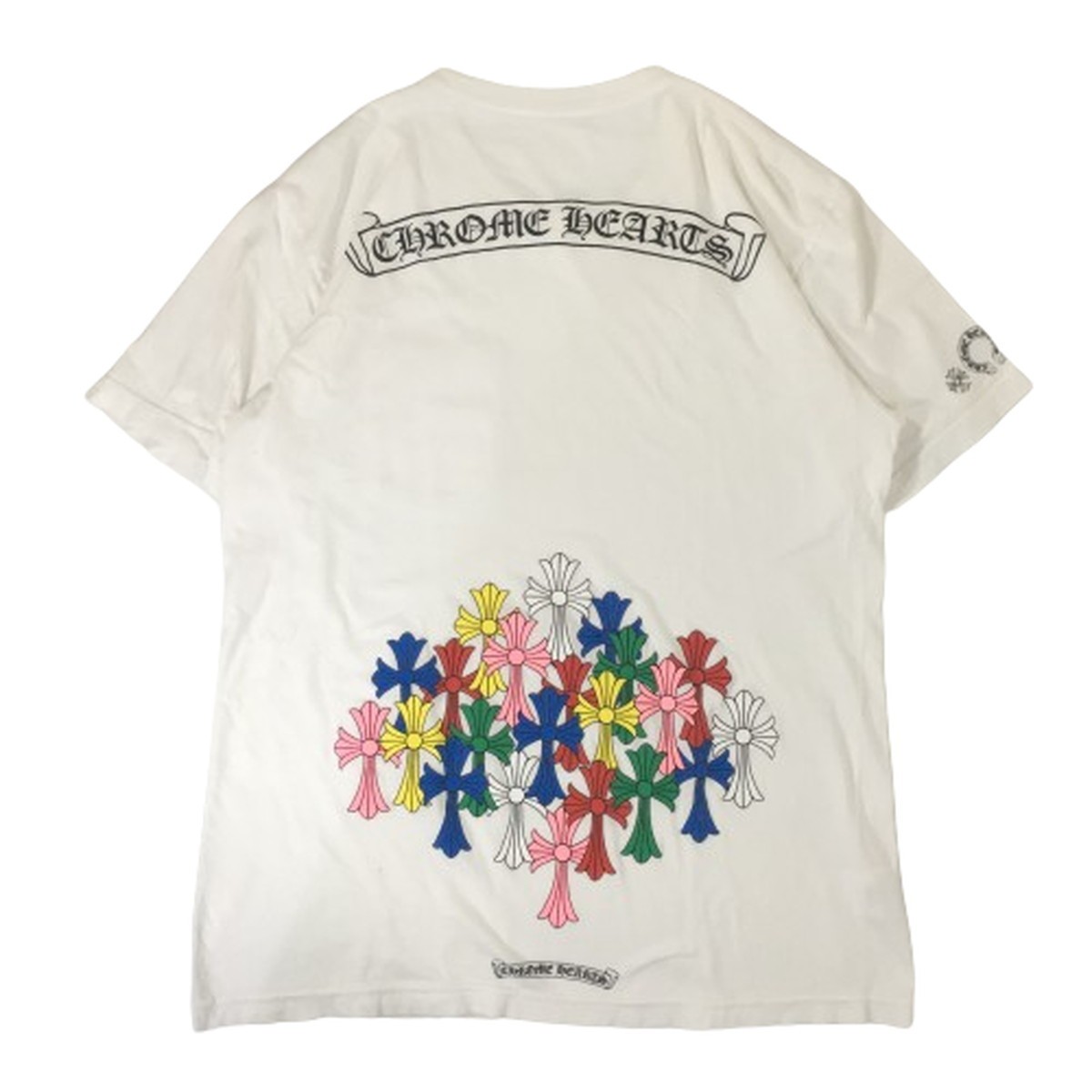 Chrome Hearts Tシャツ CHROME HEARTS White Multicolor Cemetery Cross Pocket T-shirt