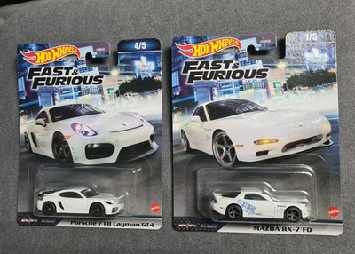 Hot Wheels Premium Fast Furious Porsche GT4 und Mazda Rx7 hks Neu/Ovp