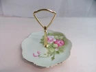Lefton Green Heritage Tray Vintage Pastel China Rose 1153