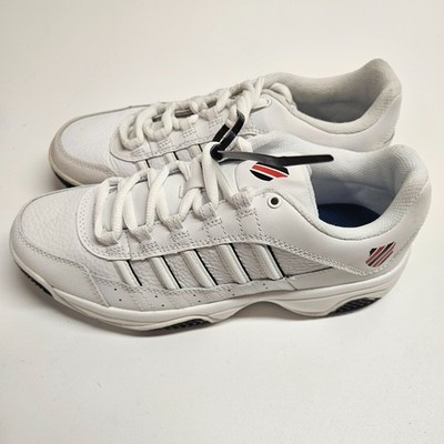 K-Swiss Court Sneaker UK 6 EU 39,5 weiß schwarz Leder Pumps Ausstellungsstück