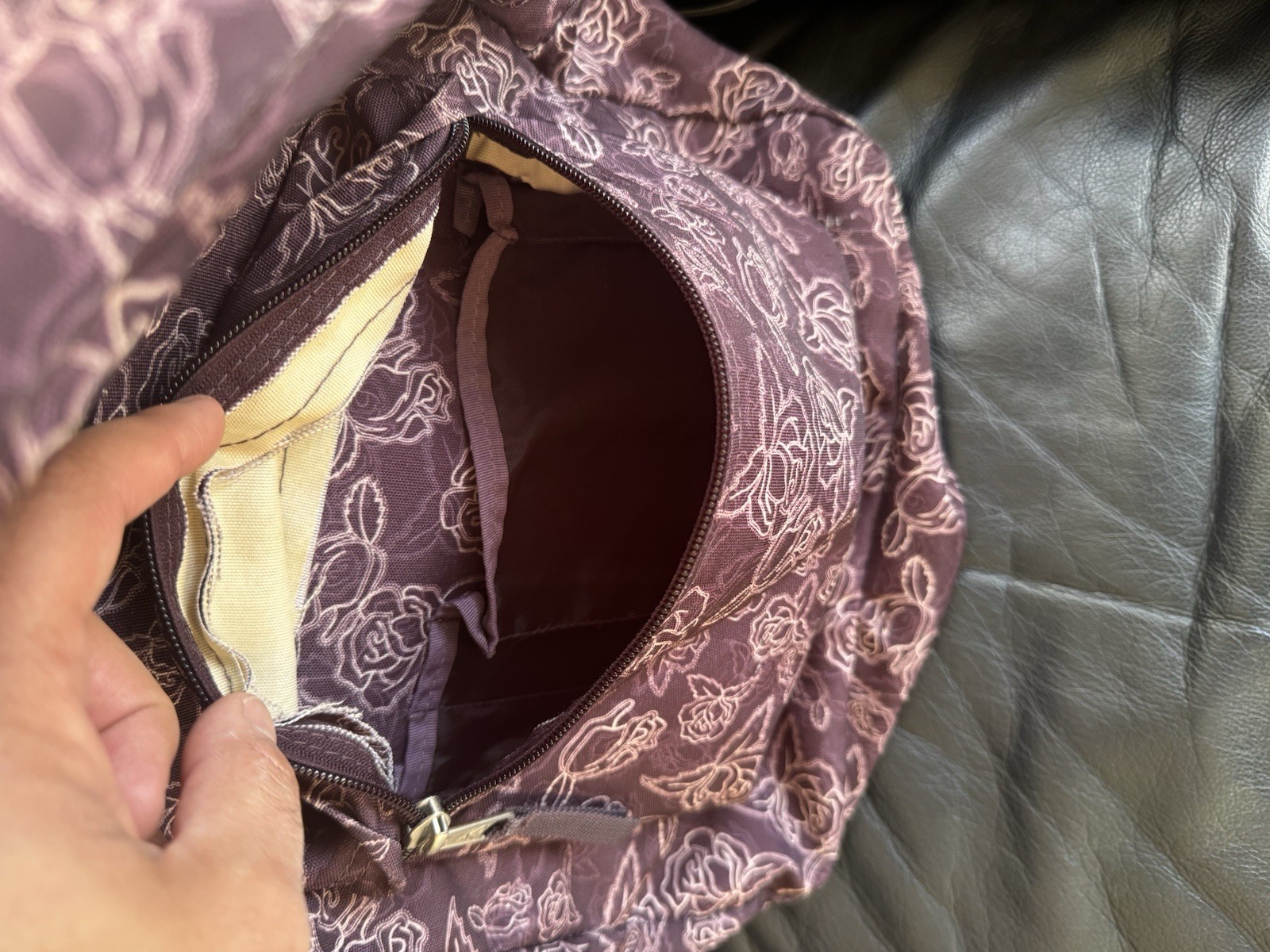 Rare Rose Pattern Jansport Backpack Preowned Grea… - image 7