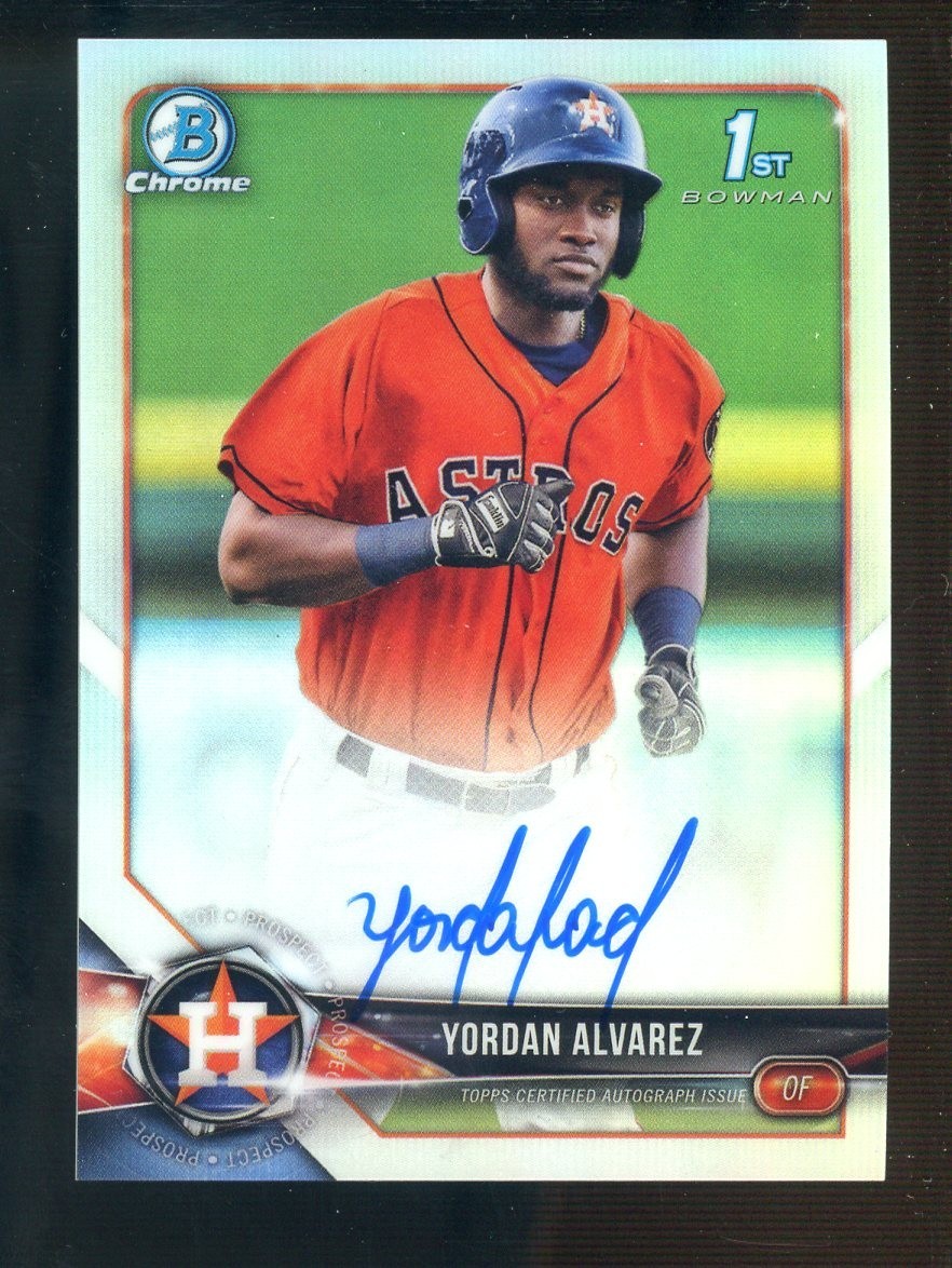 2018 Bowman Chrome Refractor Yordan Alvarez Astros RC Rookie AUTO 421/499