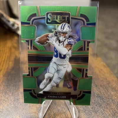 2023 Panini Select - Concourse CeeDee Lamb #29 Neon Green Prizm Die-Cut /599