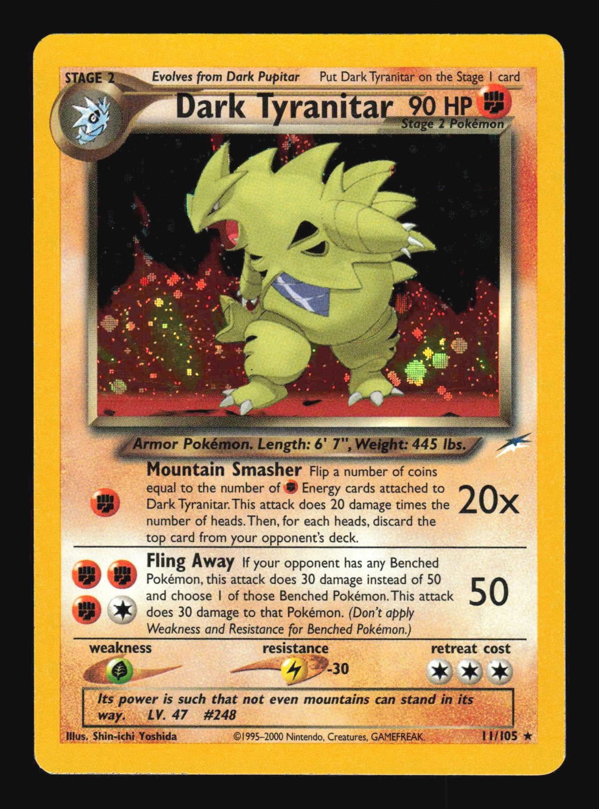 Pokemon Dark Tyranitar Holo Rare Neo Destiny 11/105 Lightly Played