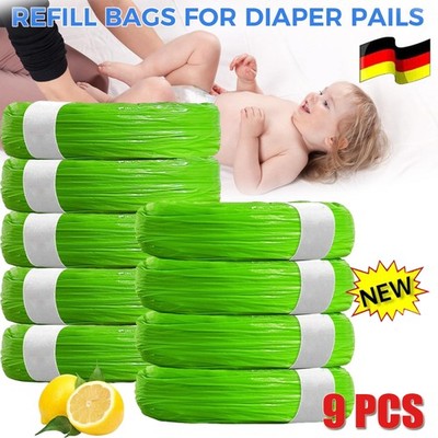 9 Pcs Nachfüllbeutel Nachfüllkassette kompatibel mit Angelcare Tommee Tippee NEU