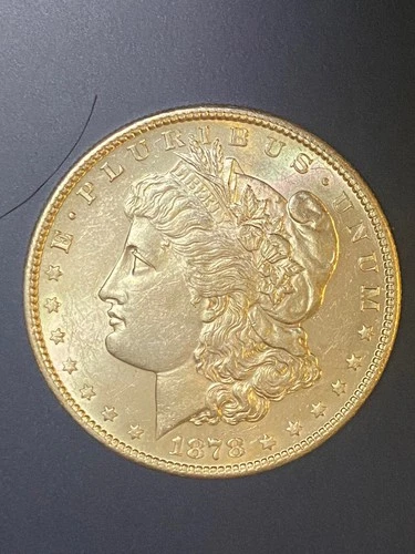 Gem BU 1878-S Morgan Silver Dollar VAM-46