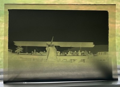 19 Antique Film Negatives 1910s-20s Farm Family Biplane Aviation