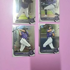Colorado Rockies Baseball Prospects 5 Card Set Chrome Cards