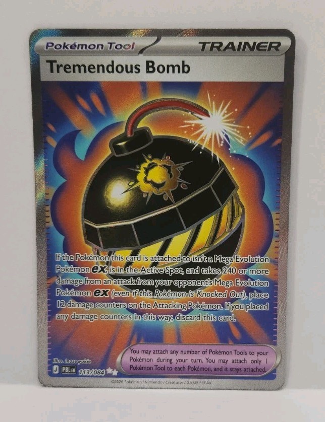 Tremendous Bomb 113/084 Trainer Card Pokemon TCG English Single Card Pitch Black