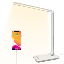 Led Desk Lamp, Desk Lamp with USB Charging Port, 5 Color Modes, 10 ... Fast Ship