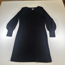Nine West Black Ribbed Knit Long Sleeve Sweater Dress w/Sparkle Size XXL