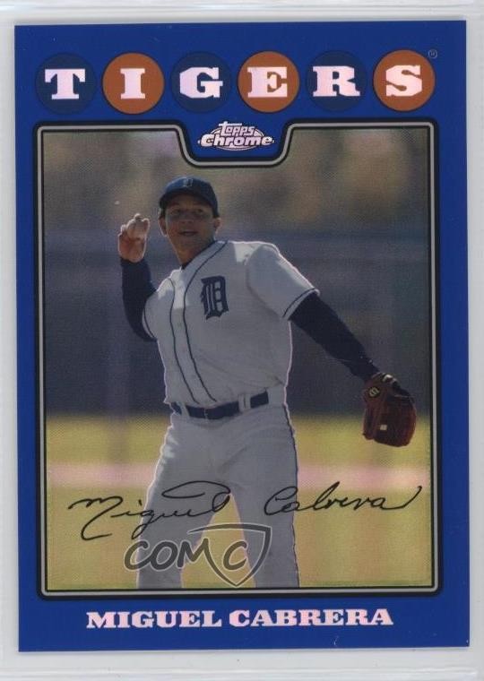 2008 Topps Chrome Blue Refractor Miguel Cabrera #5 lz7