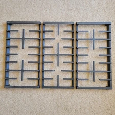 GE Range Oven Stove Cast Iron Burner Grates Set of 3- 295D1410P001  295D1410P001
