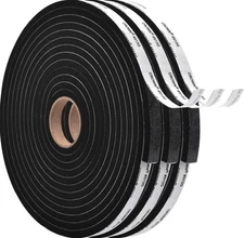 Weather Stripping Door Seal, 1/2 Inch Wide X 1/8 Inch Thick Adhesive Foam Tape