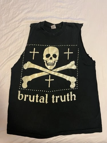 RARE Brutal Truth Death Metal Band Shirt Size 1990s vintage concert t-shirt, vintage, size L, single stitch, B+ condition