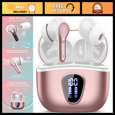 Wireless Bluetooth 5.4 Earbuds, HiFi Stereo, ENC Noise Cancelling, IP7 Waterproo