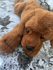 FAO Schwarz Golden Retriever Plush Adopt A Pet Dark Brown Red Dog Stuffed Toy