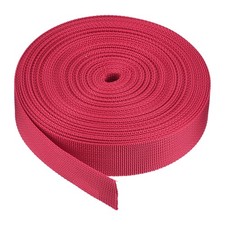 Flat Nylon Webbing Strap 1 Inch 10 Yards Red for Backpack, Luggage-rack