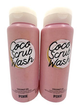 Victoria's Secret PINK Coco Scrub Exfoliating Body Wash 16 Oz x2