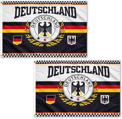 2 Stück Deutscher Adler Flagge 5 x 3 Fuß großes Nationalbanner Fußball WM Fan Support