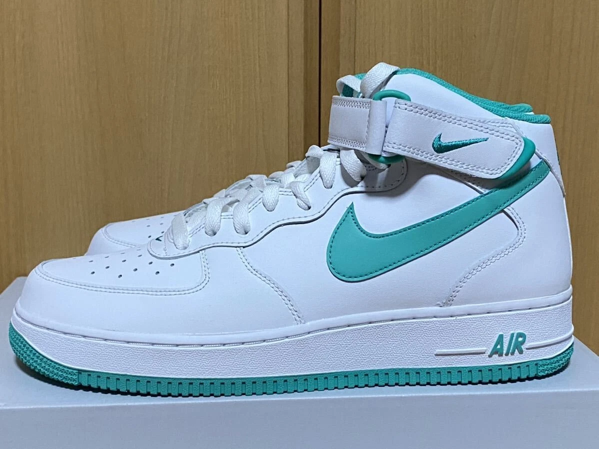 Nike AirForce1 Mid ‘07 White/Clear Jade Nike Air Force 1 Mid '07 'White/Clear Jade' The Nike Air Force 1