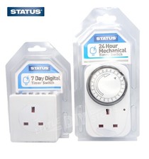 Timer Switch Mains Plug House Home Security Mechanical or Digital 7 Day 24 Hour