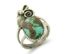 Vintage Navajo Ring 925 Sterling Silver Authentic Royston Turquoise Size 7.0
