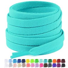 2 Pair Upgrade Tight Weave Flat Shoe Laces for Sneakers 28 Colors 5/16" Wide ...
