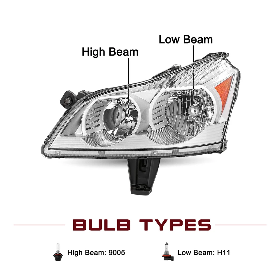 Левые и правые хромированные фары для Chevy Traverse LS LT 2009 2010 2011 2012 годов выпуска с B - Изображение 2 из 4