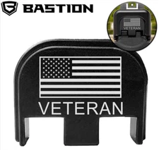 GLOCK REAR SLIDE BACK COVER PLATE Models 17-45 Gen 1-5 Bastion US Flag Veteran