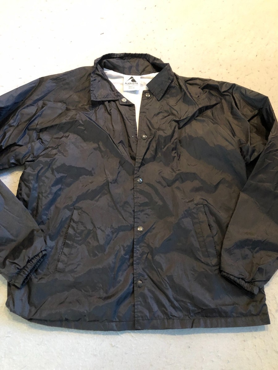 Vintage Augusta Sportswear Jacket Men's Large Black Snap Up