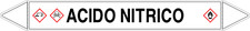 PACCO DA 10 ETICHETTE PER TUBAZIONI - ACIDO NITRICO 2 - Etichetta Autoadesiva