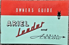 ARIEL Leader Arrow Motorcycle Owners Handbook 1959-1964 Original Unused Manual