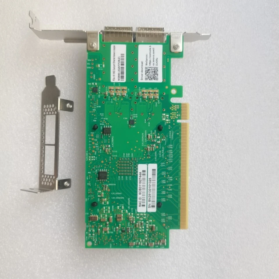 PCIe x16 dual port 100G QSFP28 Ethernet network adapter - Image 2 of 4