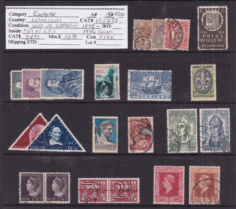 NETHERLANDS^^^^1898-1946  x20  different  hingedf and   used $34.00  @ dco5061nl