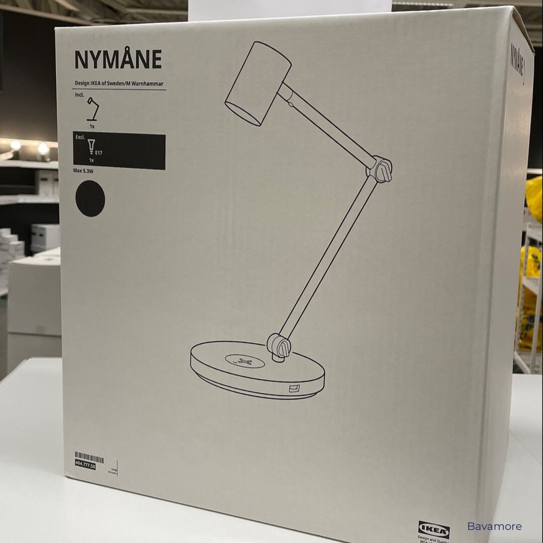IKEA NYMÅNE Work lamp/ Table Lamp w/charging and USB-C port
