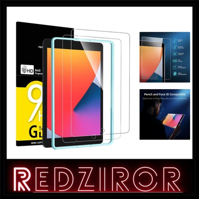 2x iPad Schutzfolie 10,2 Zoll HD Glas 9H Härte, Anti-Fingerabdruck